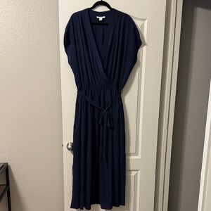 Elegant Navy Blue Wrap Dress US 22